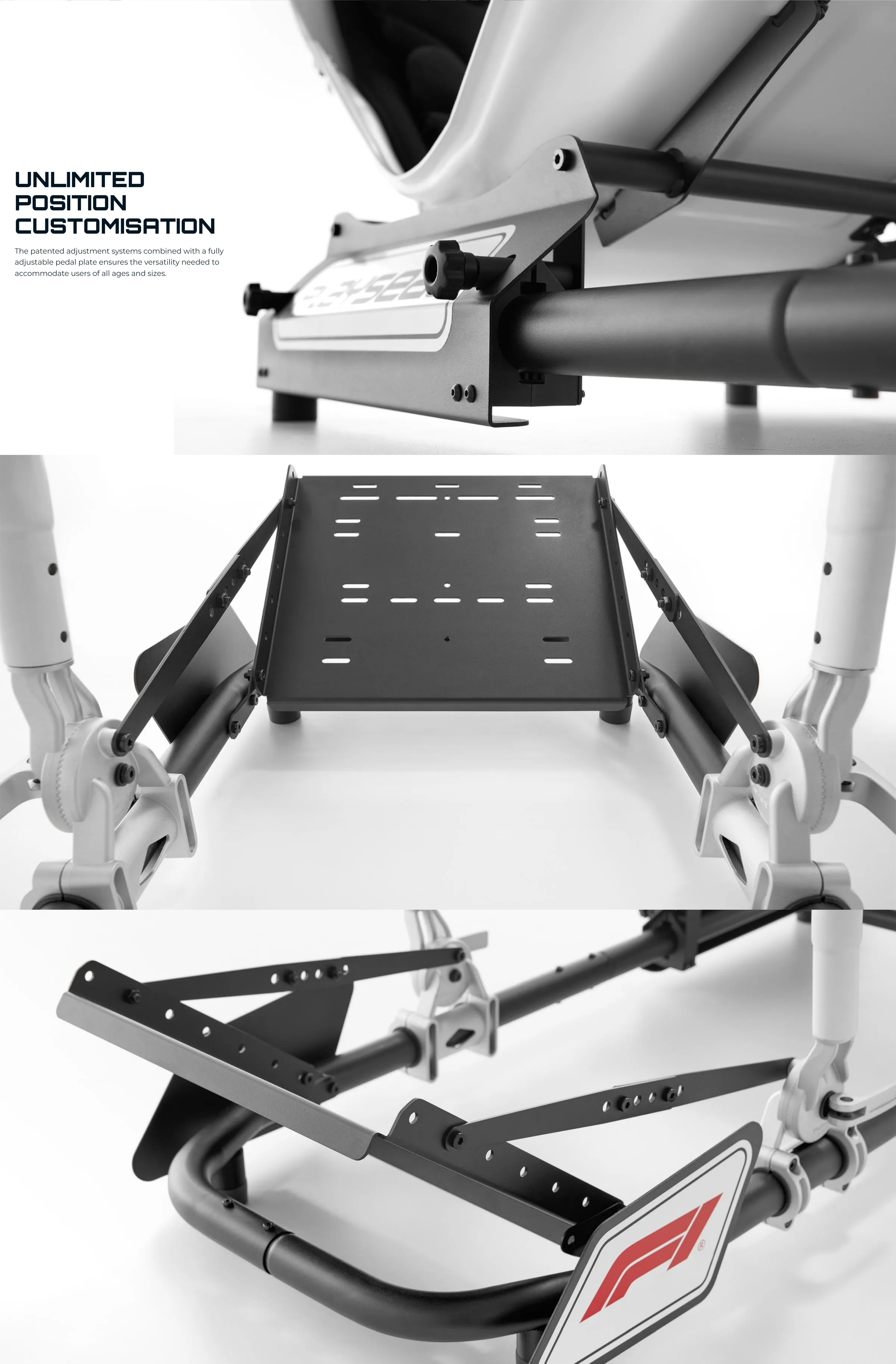 A large marketing image providing additional information about the product Playseat Formula Instinct - Racing Gaming Chair (F1 Limited Edition) - Additional alt info not provided